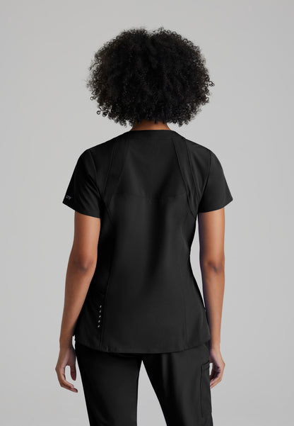Barco One 5105 Racer 4-Pocket V-Neck Scrub Top