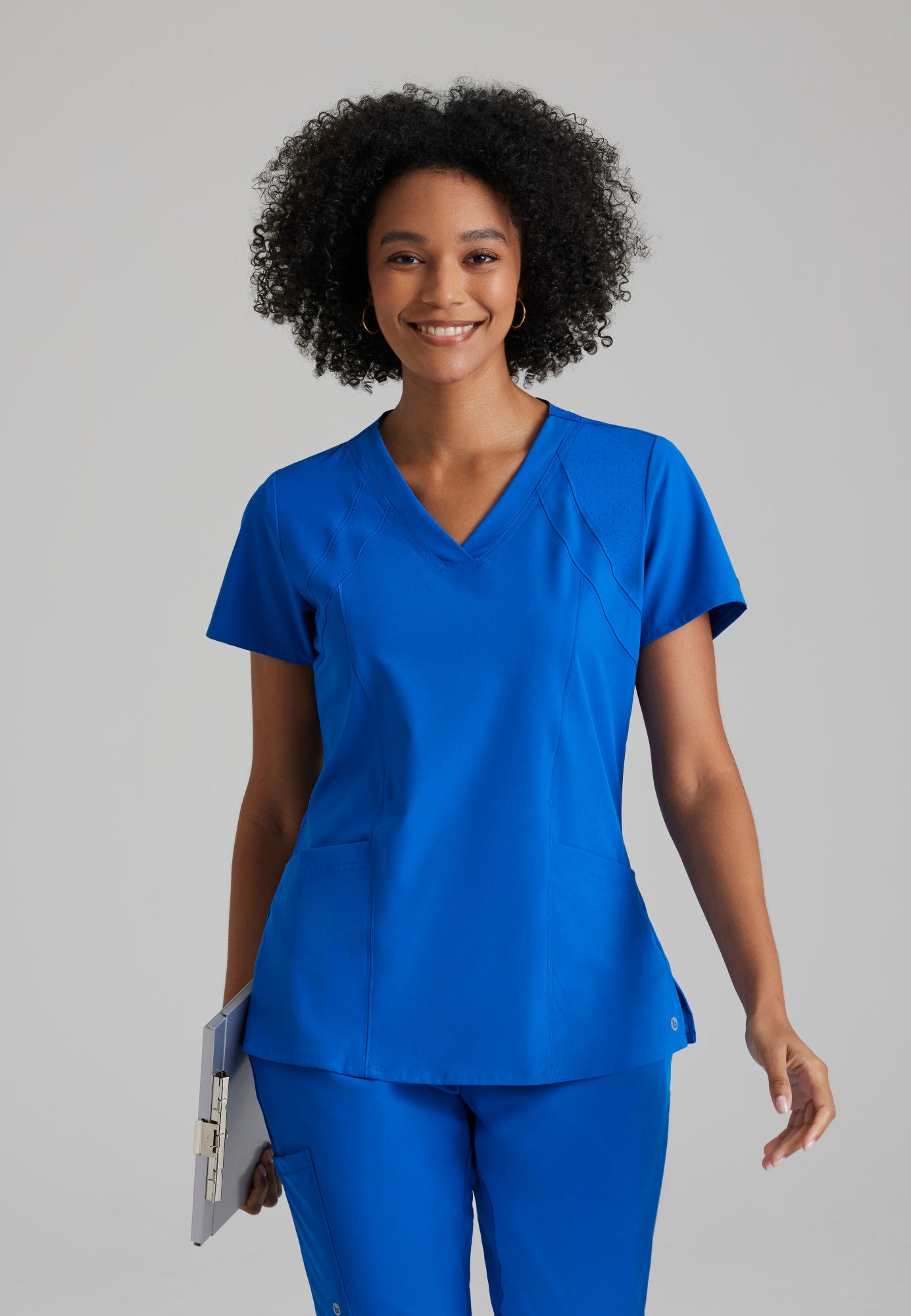 Barco One 5105 Racer 4-Pocket V-Neck Scrub Top