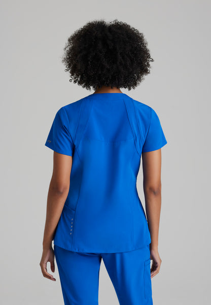 Barco One 5105 Racer 4-Pocket V-Neck Scrub Top