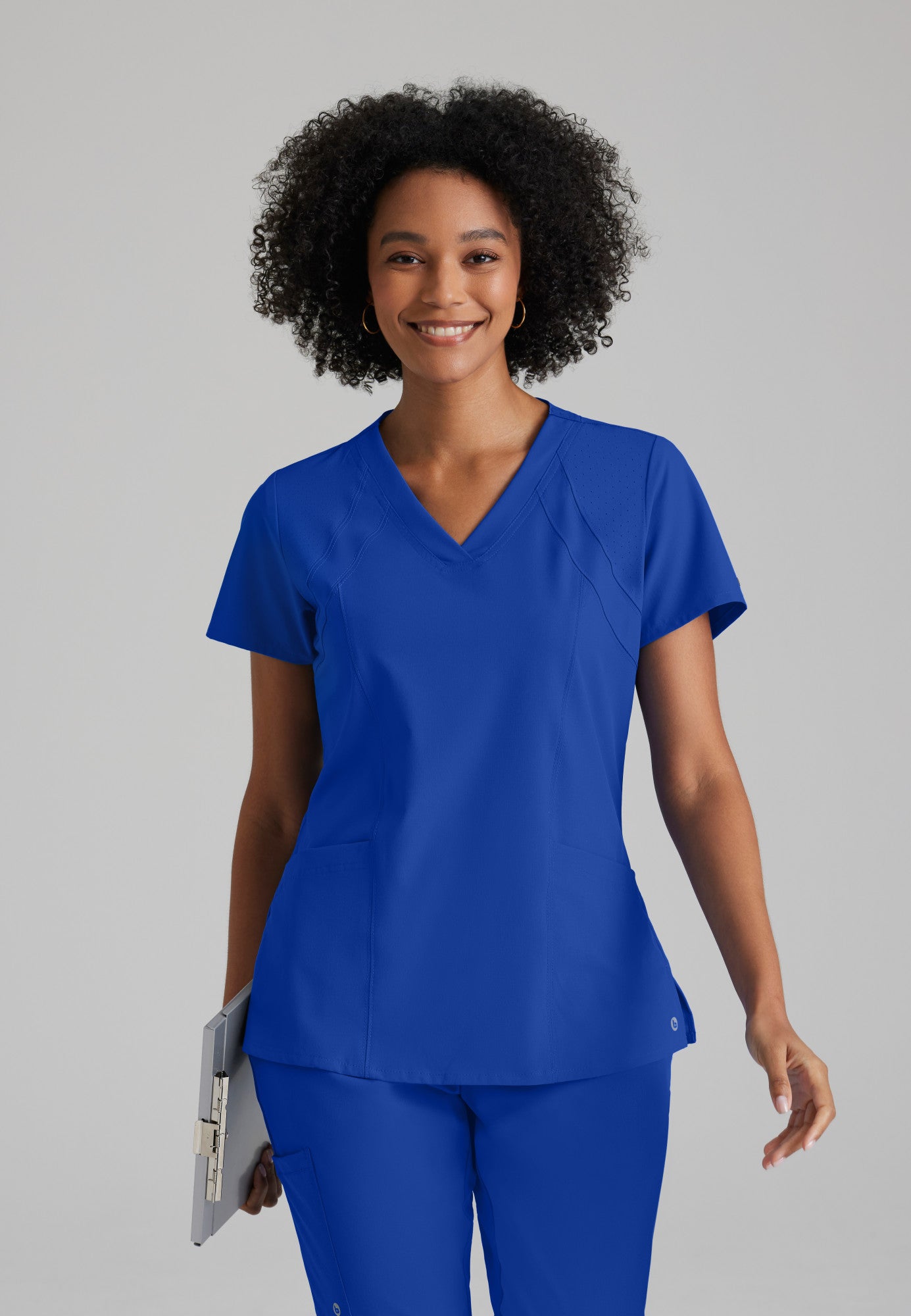 Barco One 5105 Racer 4-Pocket V-Neck Scrub Top