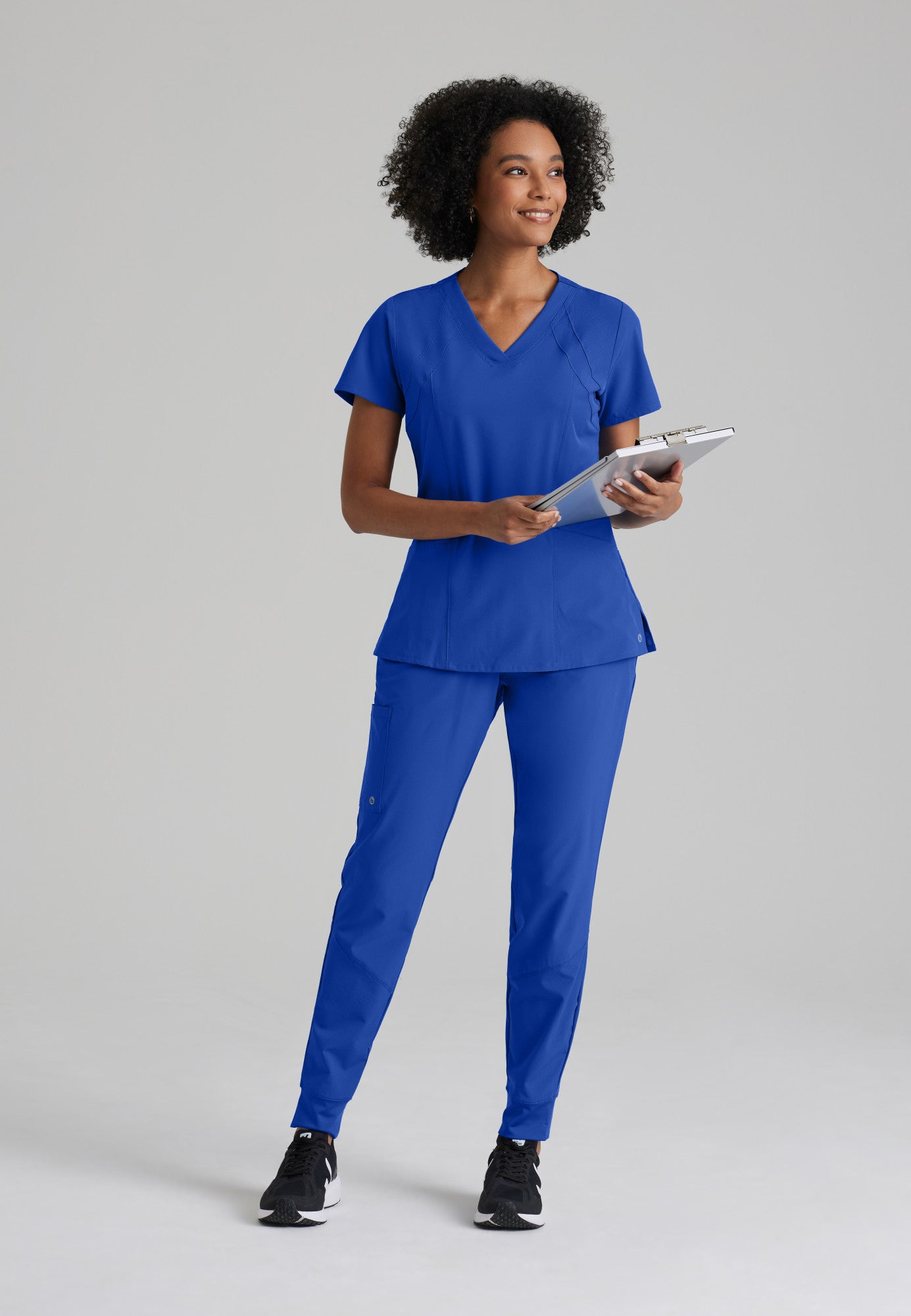 Barco One 5105 Racer 4-Pocket V-Neck Scrub Top