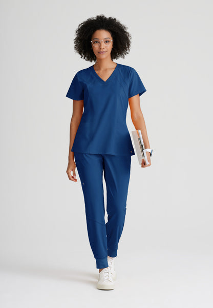 Barco One 5105 Racer 4-Pocket V-Neck Scrub Top