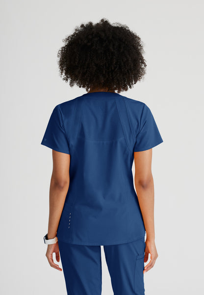 Barco One 5105 Racer 4-Pocket V-Neck Scrub Top