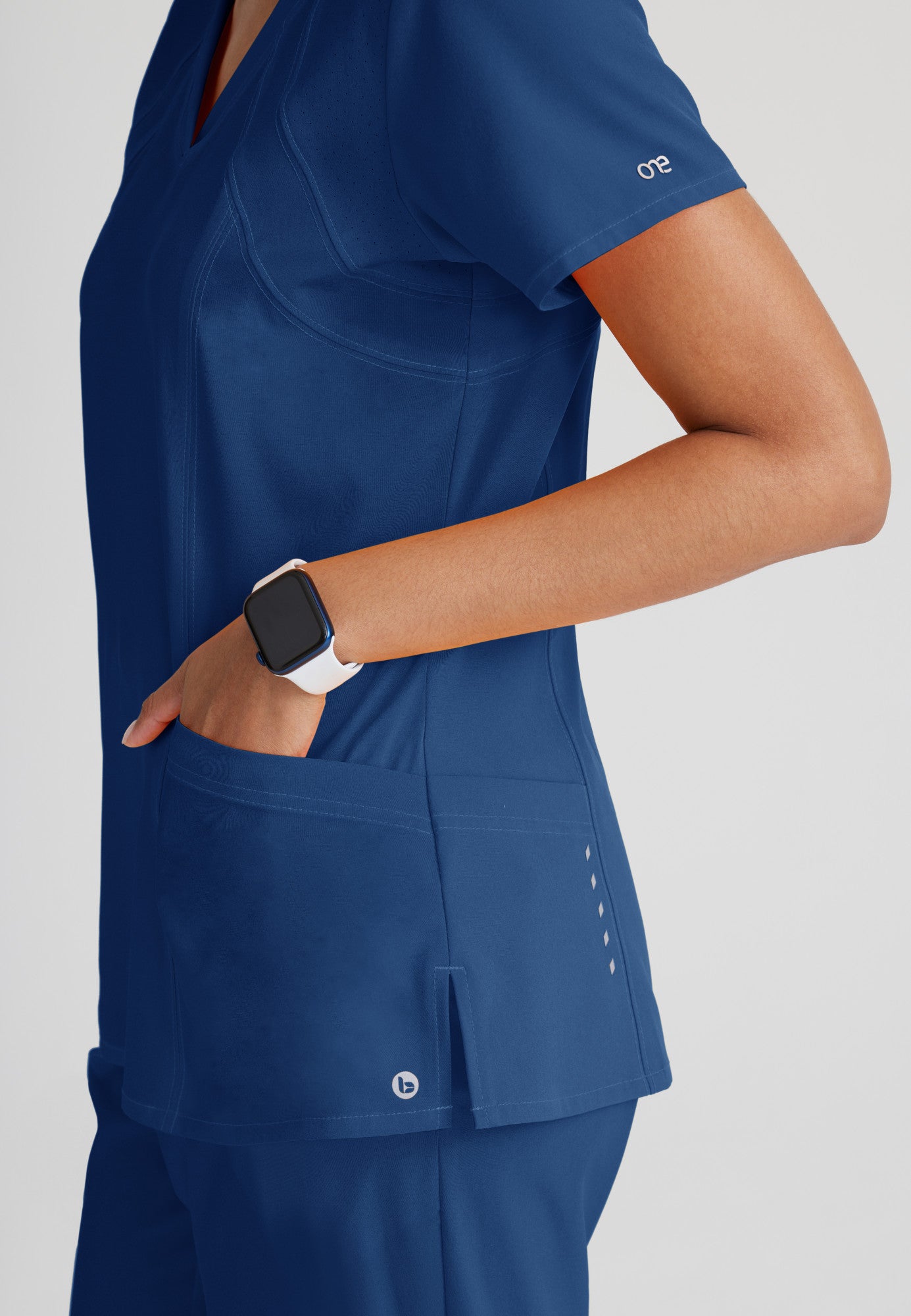 Barco One 5105 Racer 4-Pocket V-Neck Scrub Top