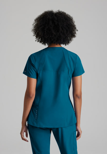Barco One 5105 Racer 4-Pocket V-Neck Scrub Top