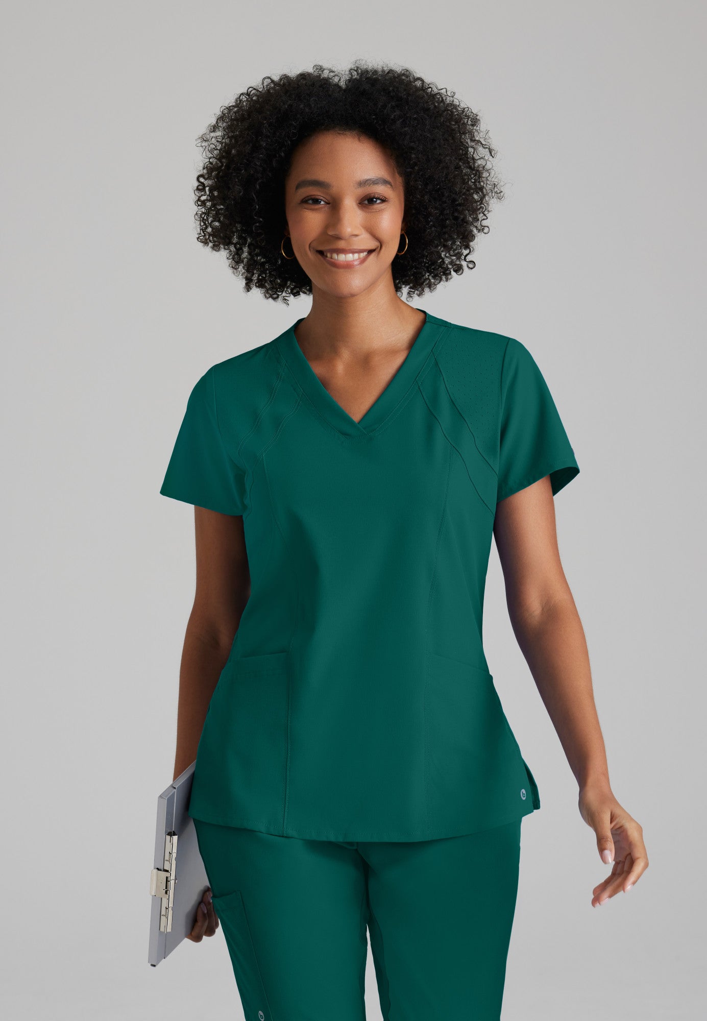 Barco One 5105 Racer 4-Pocket V-Neck Scrub Top