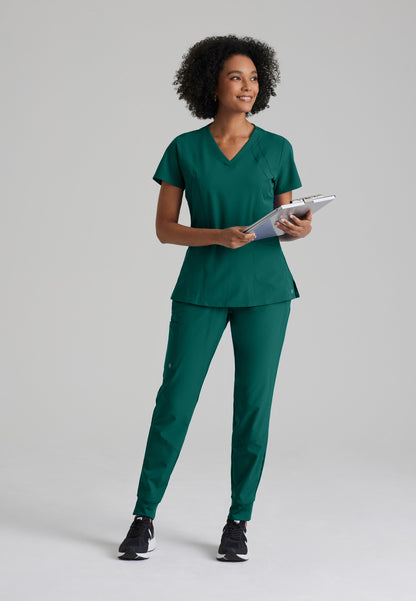 Barco One 5105 Racer 4-Pocket V-Neck Scrub Top