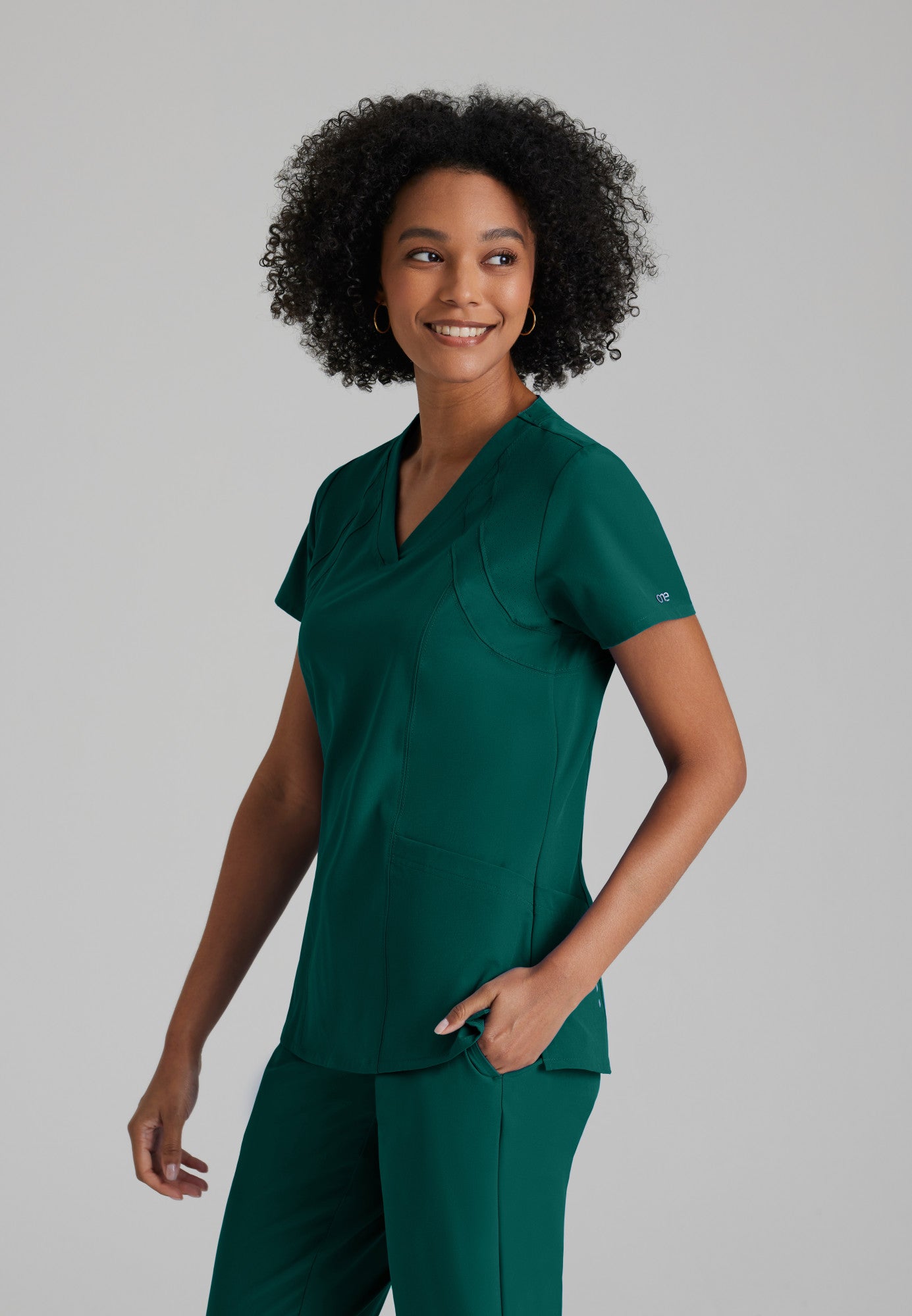 Barco One 5105 Racer 4-Pocket V-Neck Scrub Top