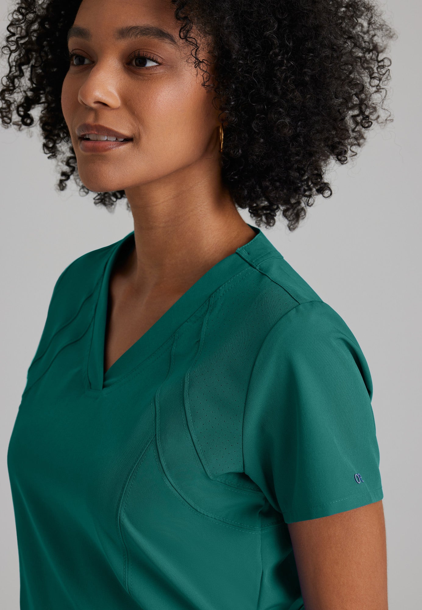 Barco One 5105 Racer 4-Pocket V-Neck Scrub Top