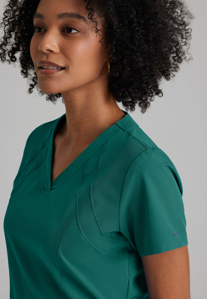 Barco One 5105 Racer 4-Pocket V-Neck Scrub Top