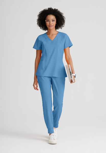 Barco One 5105 Racer 4-Pocket V-Neck Scrub Top