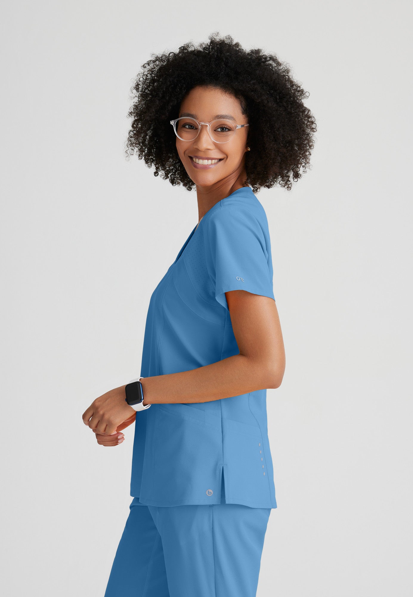 Barco One 5105 Racer 4-Pocket V-Neck Scrub Top