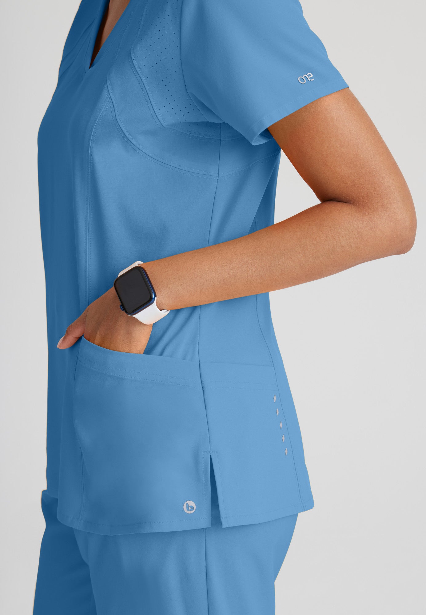 Barco One 5105 Racer 4-Pocket V-Neck Scrub Top