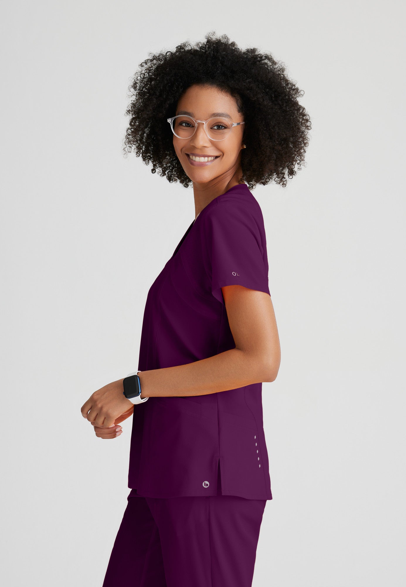 Barco One 5105 Racer 4-Pocket V-Neck Scrub Top