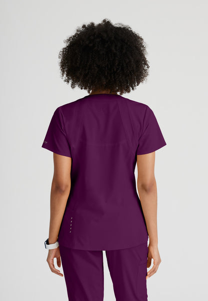Barco One 5105 Racer 4-Pocket V-Neck Scrub Top
