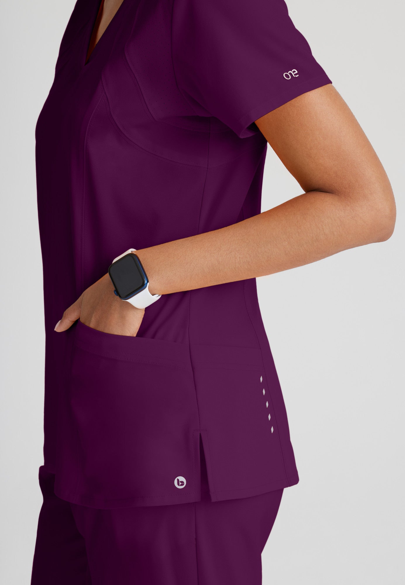 Barco One 5105 Racer 4-Pocket V-Neck Scrub Top