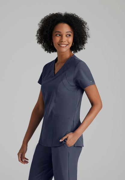 Barco One 5105 Racer 4-Pocket V-Neck Scrub Top