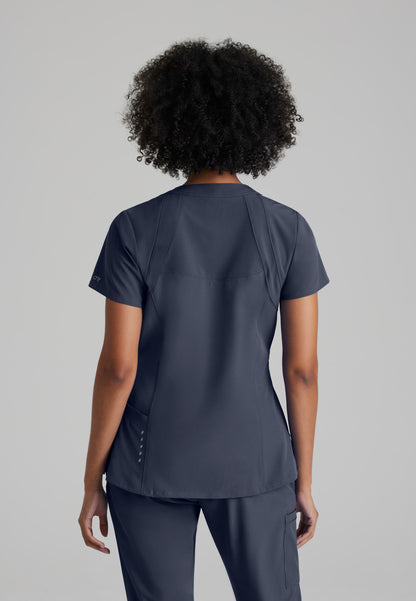 Barco One 5105 Racer 4-Pocket V-Neck Scrub Top