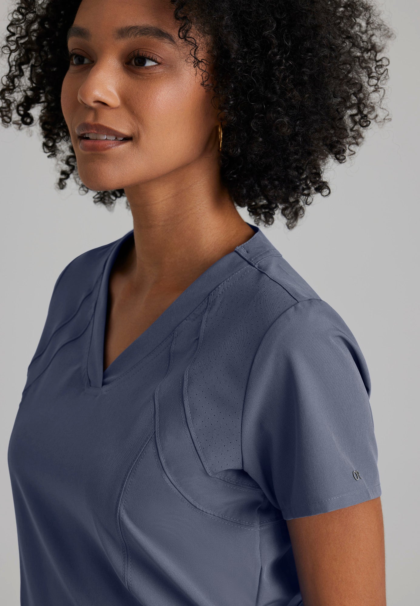 Barco One 5105 Racer 4-Pocket V-Neck Scrub Top