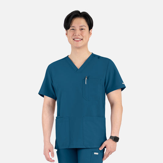 Maevn Momentum 5802 Men's 4 Pocket Banded V-Neck Top