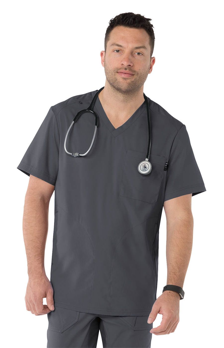 koi Lite Force Men's 667 3-Pocket Scrub Scrub Top