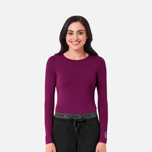 Maevn Knit 6709 COOLMAX Long Sleeve Under Scrub Tee