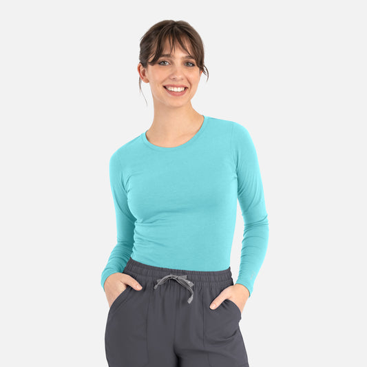 Maevn BESTEE 6909 Women's Basic Long Sleeve Underscrub Tee
