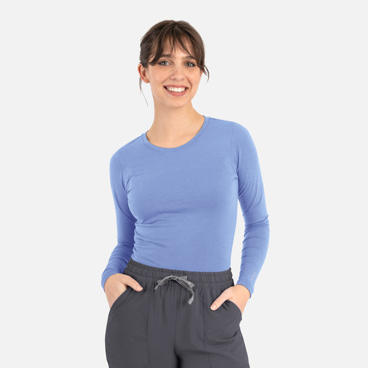 Maevn BESTEE 6909 Women's Basic Long Sleeve Underscrub Tee