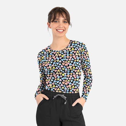Maevn BESTEE 6909 Women's Basic Long Sleeve Underscrub Tee