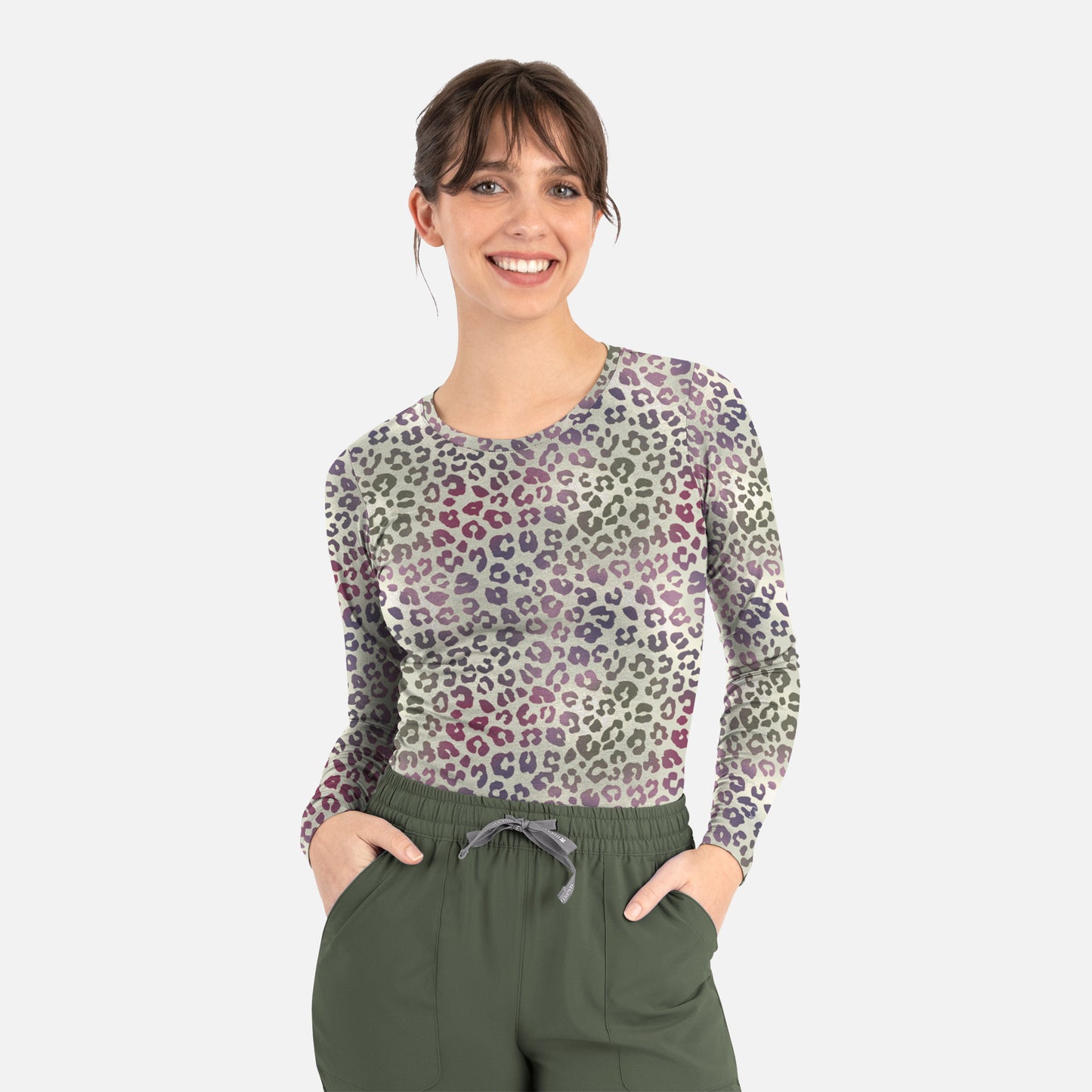 Maevn BESTEE 6909 Women's Basic Long Sleeve Underscrub Tee
