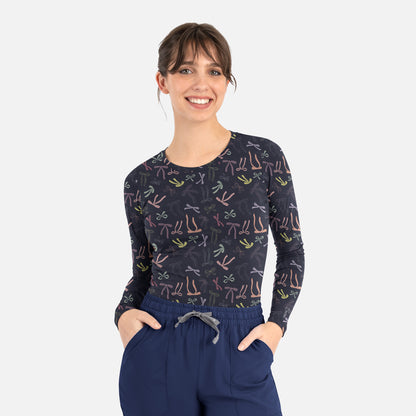 Maevn BESTEE 6909 Women's Basic Long Sleeve Underscrub Tee