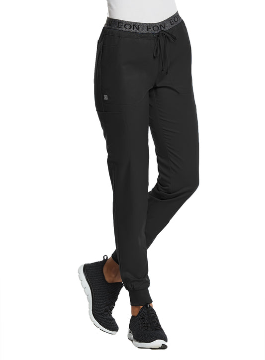 Maevn EON Sport 7378 Women's Full Elastic Logo Waist Jogger