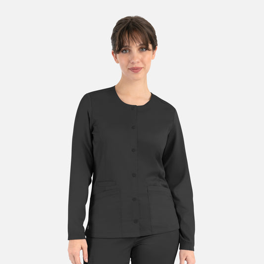 Maevn Matrix 7701 Women's Round Neck Snap Jacket