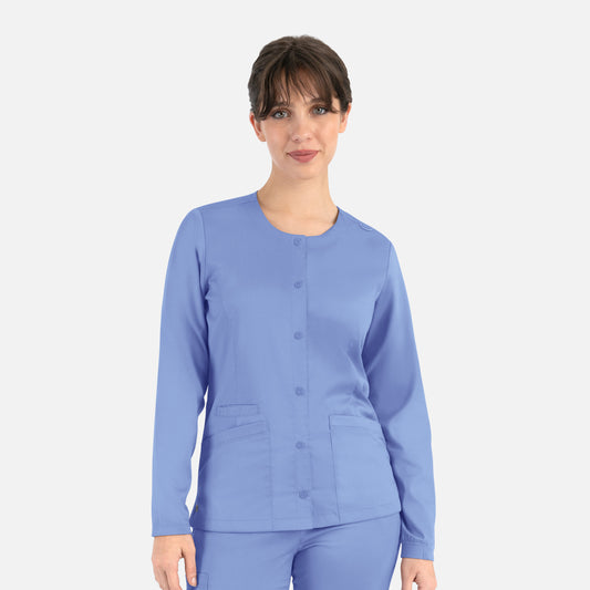 Maevn Matrix 7701 Women's Round Neck Snap Jacket