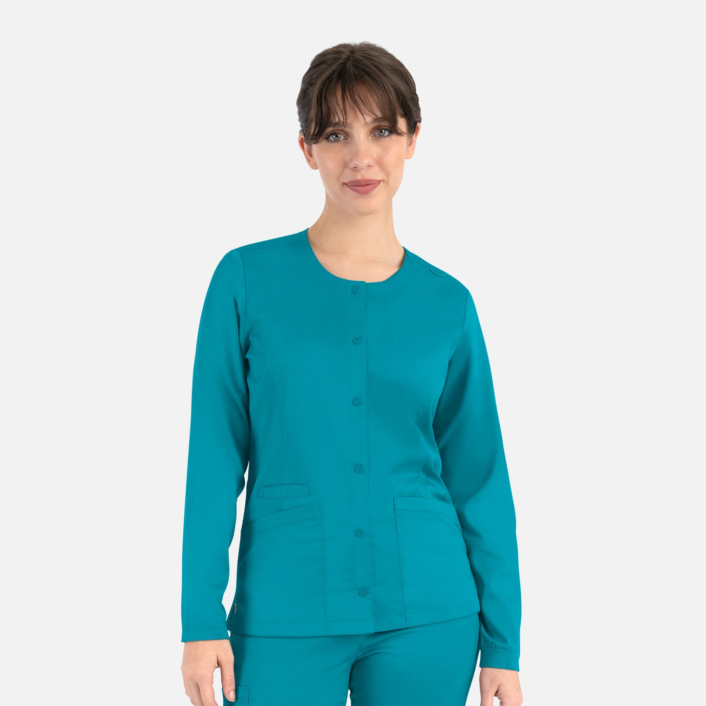 Maevn Matrix 7701 Women's Round Neck Snap Jacket