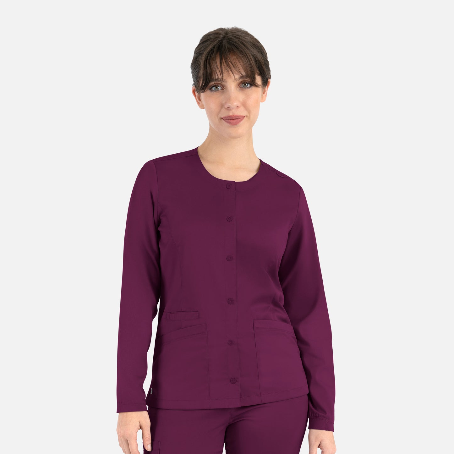 Maevn Matrix 7701 Women's Round Neck Snap Jacket