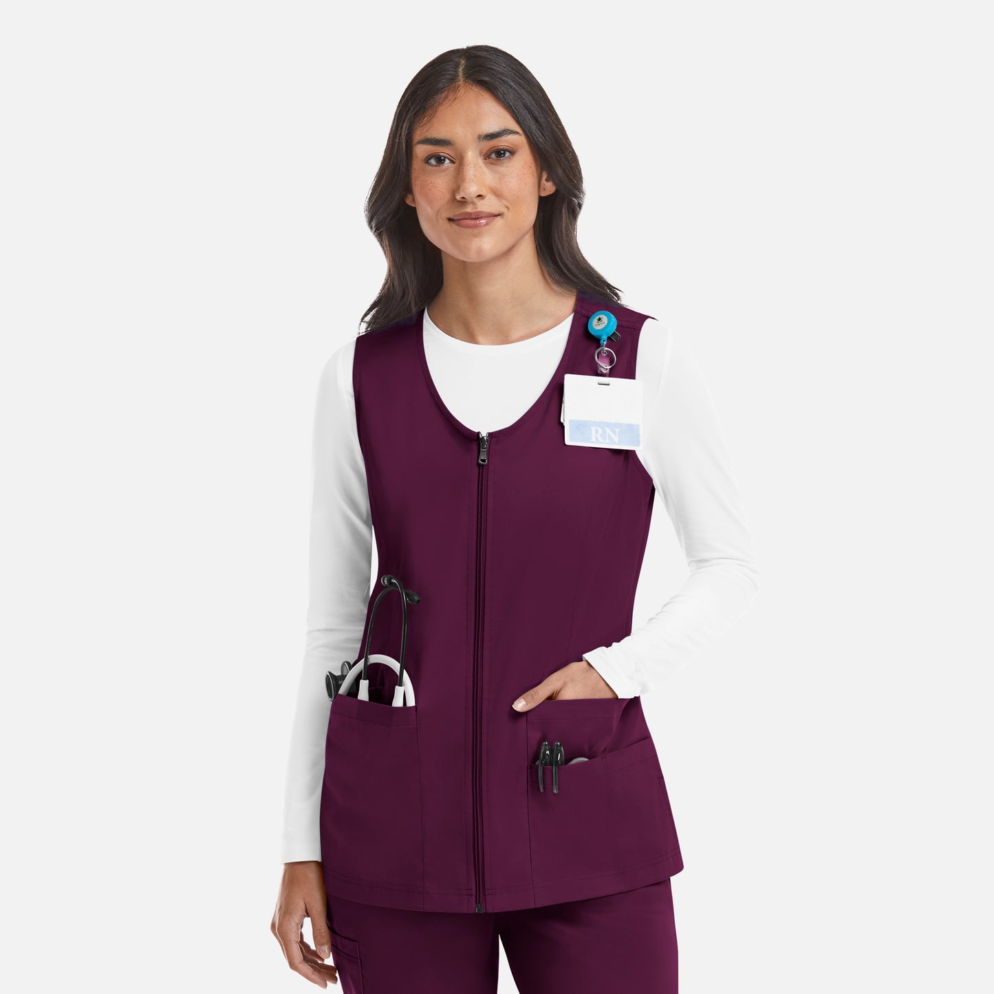 Maevn Matrix 7711 Women's V-Neck Zip Front Vest