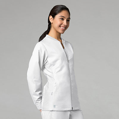Maevn EON 8708 Women's Sporty Mesh Panel Zip Front Jacket
