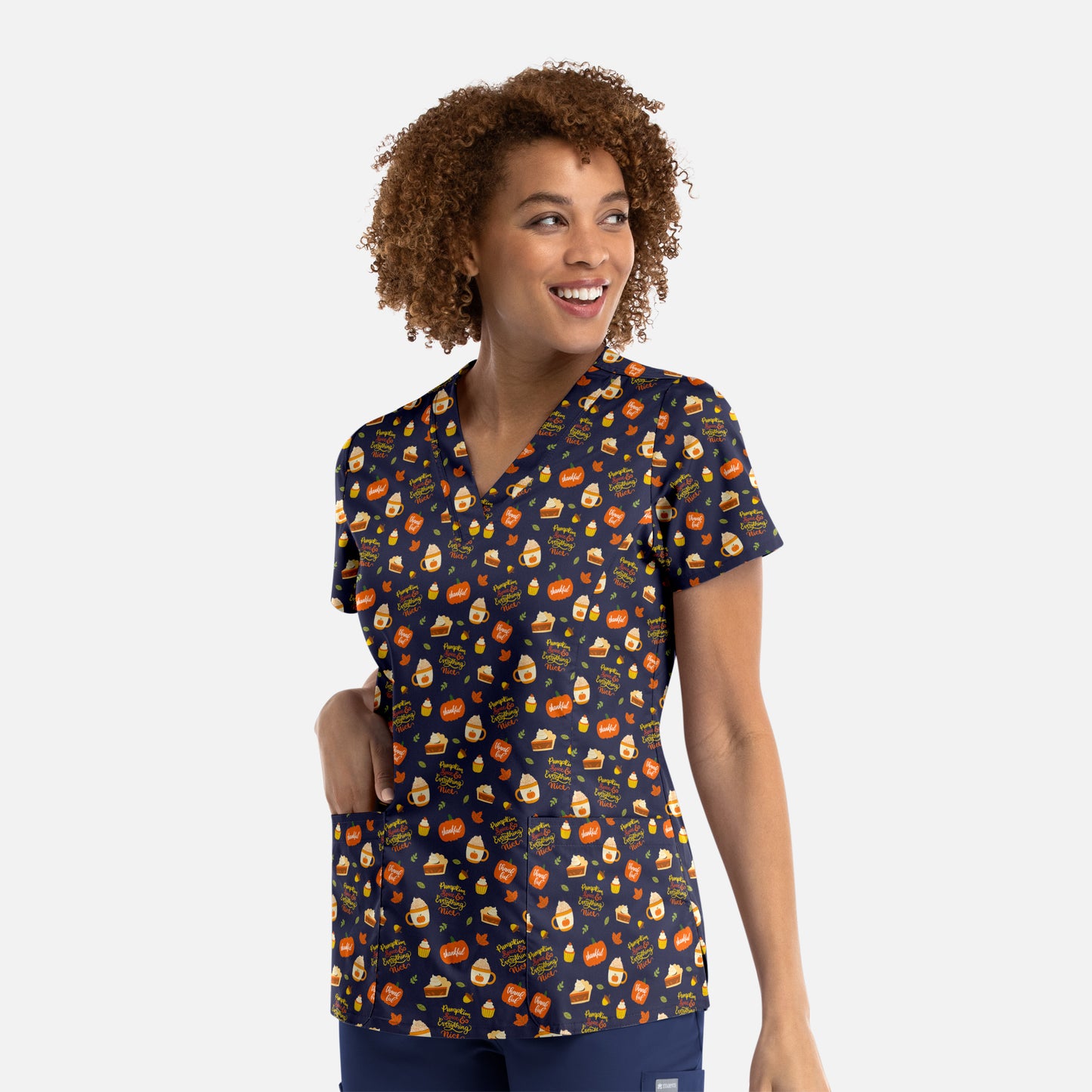 Maevn Prints 9810 Women's V-Neck Print Top