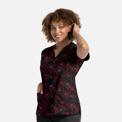 Maevn Prints 9810 Women’s V-Neck Print Top