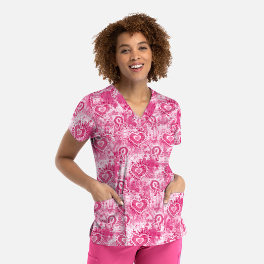 Maevn Prints 9810 Women's V-Neck Print Top