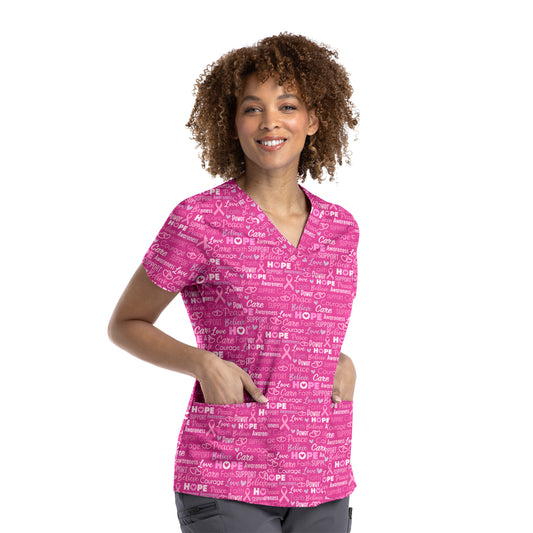 Maevn Prints 9810 Women's V-Neck Print Top