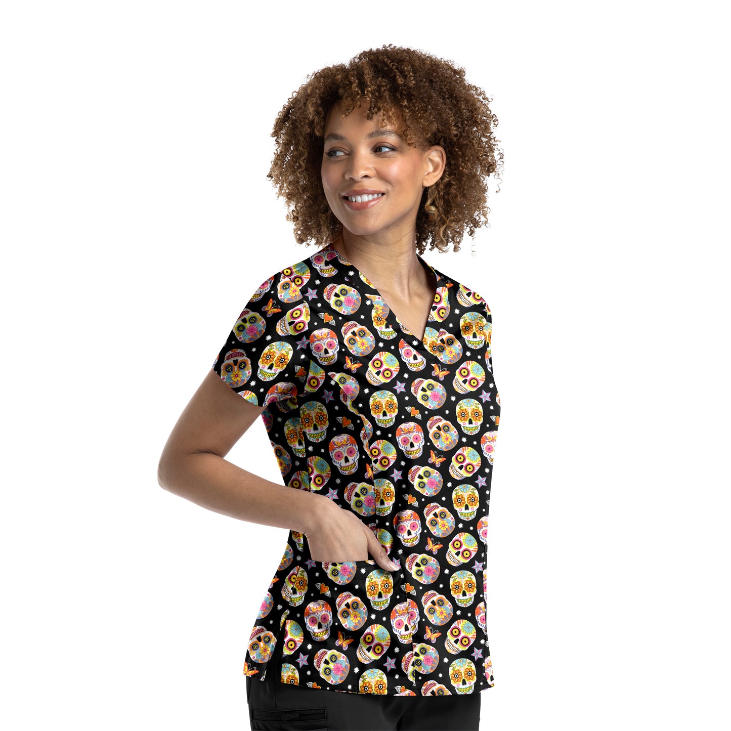 Maevn Prints 9810 Women’s V-Neck Print Top