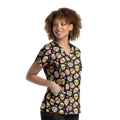Maevn Prints 9810 Women’s V-Neck Print Top