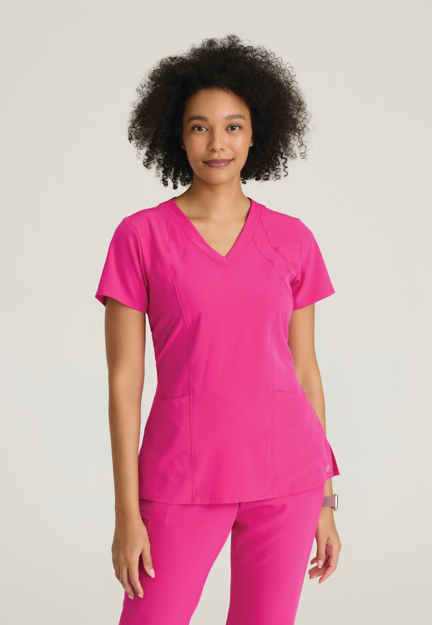 Barco One 5105 Racer 4-Pocket V-Neck Scrub Top