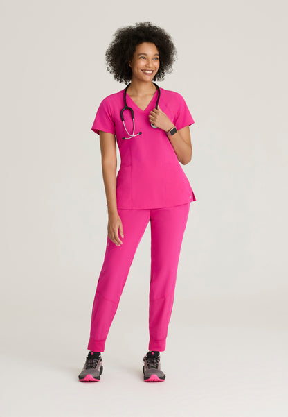 Barco One 5105 Racer 4-Pocket V-Neck Scrub Top