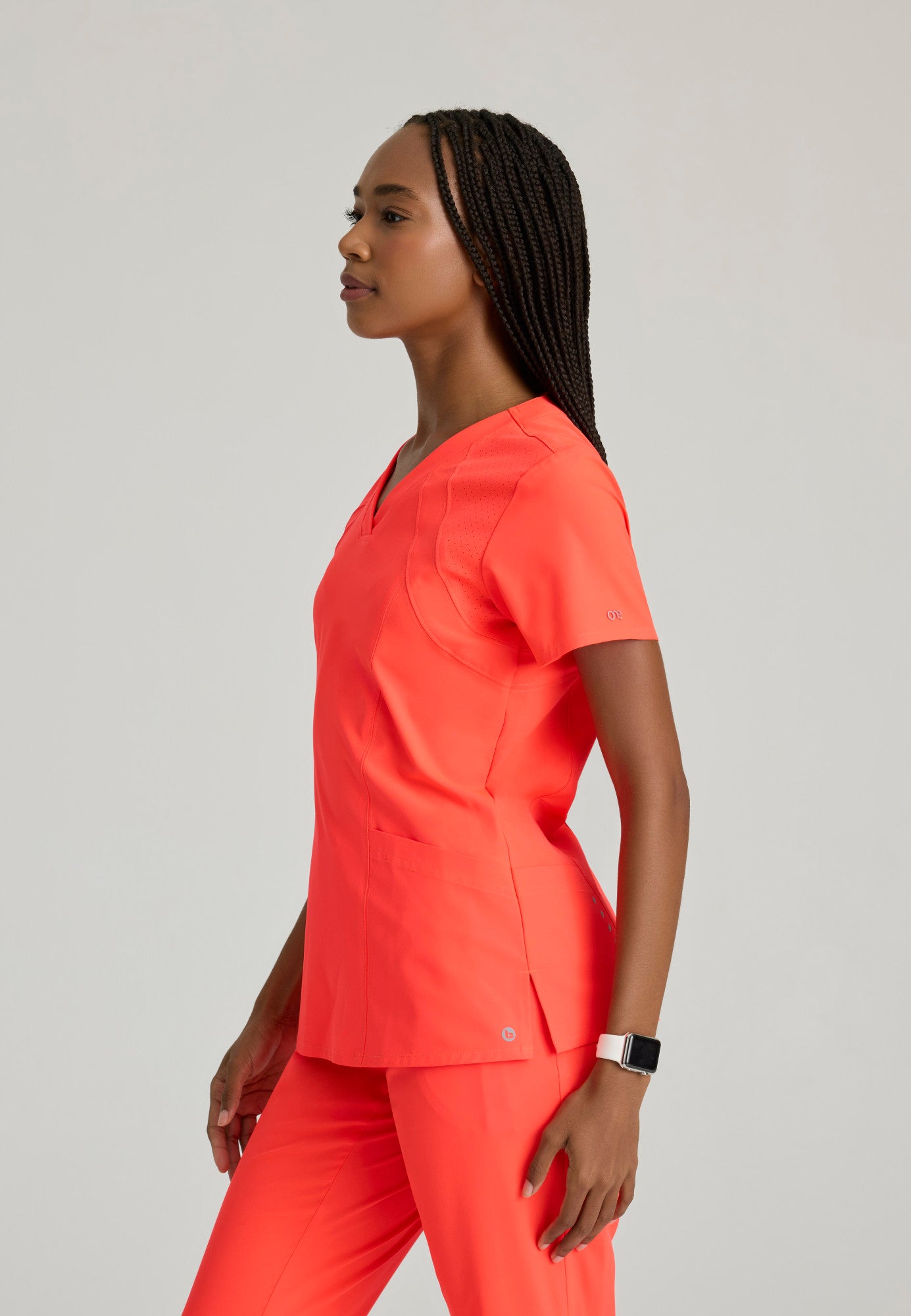 Barco One 5105 Racer 4-Pocket V-Neck Scrub Top