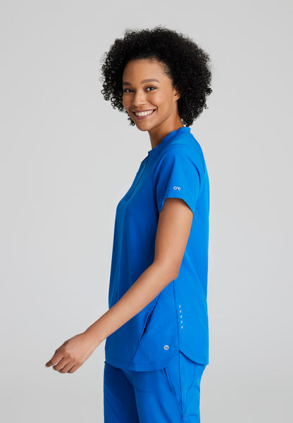 Barco One BOT216 Flux Plus Size 2-Pocket Banded Zip Collar Top