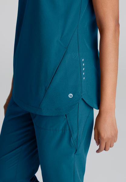 Barco One BOT216 Flux Plus Size 2-Pocket Banded Zip Collar Top