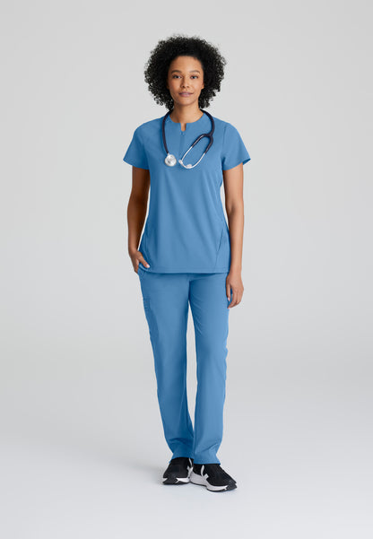 Barco One BOT216 Flux Plus Size 2-Pocket Banded Zip Collar Top
